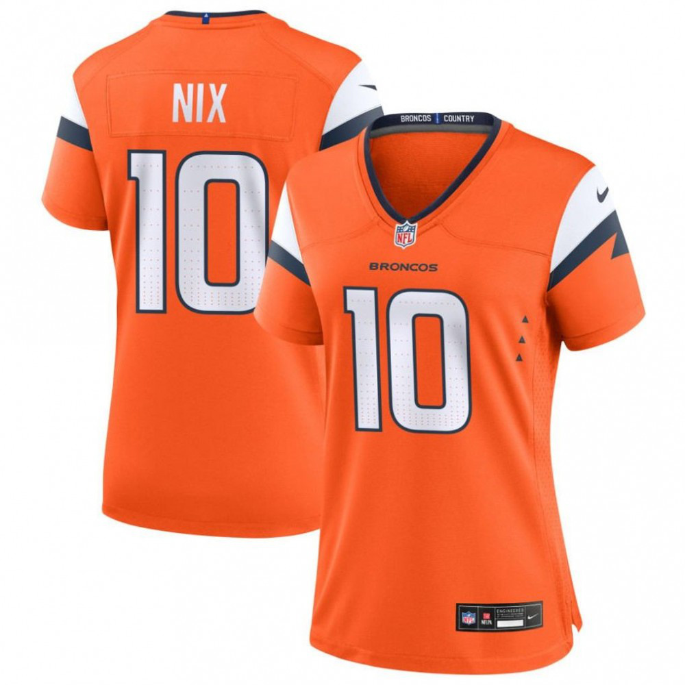 Bo Nix Denver Broncos Nike Women's Vapor F.U.S.E. Limited Jersey - Orange-GridironStore